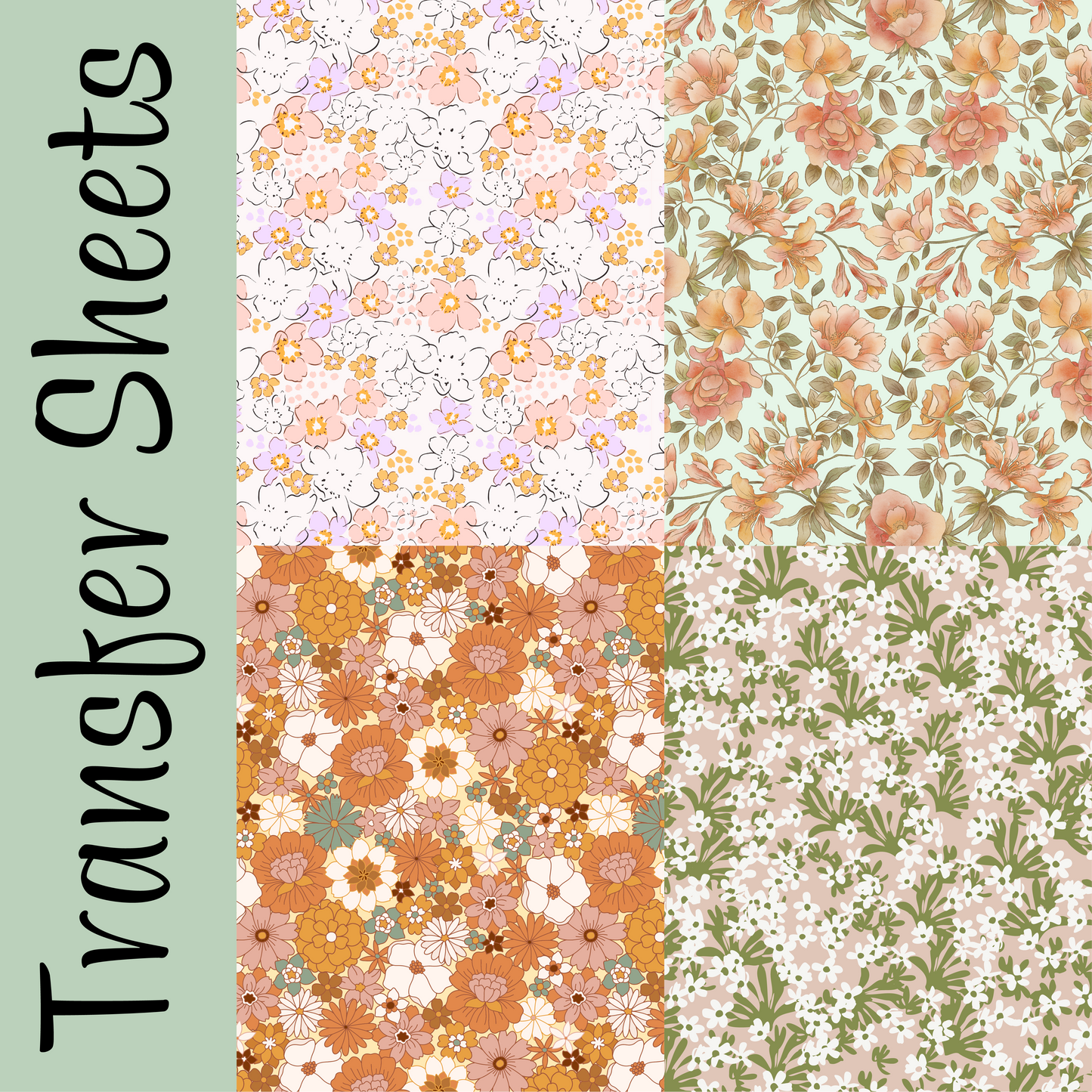 Floral Medley #2 Transfer Sheets