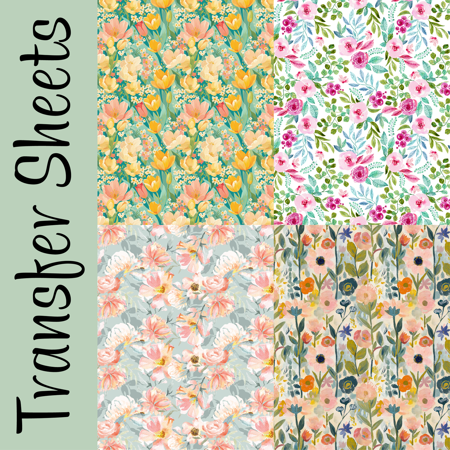 Floral Medley #4 Transfer Sheets