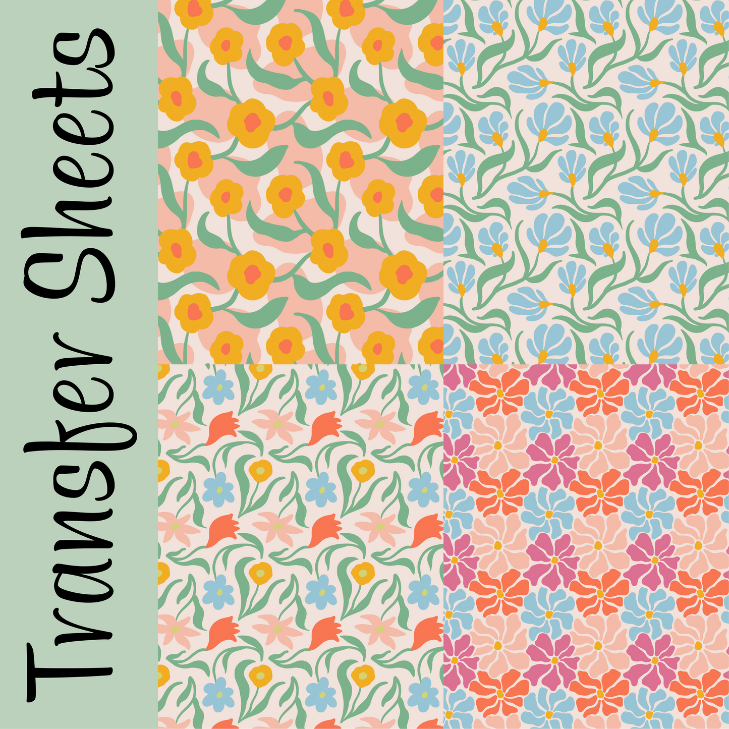 Floral Medley #1 Transfer Sheets