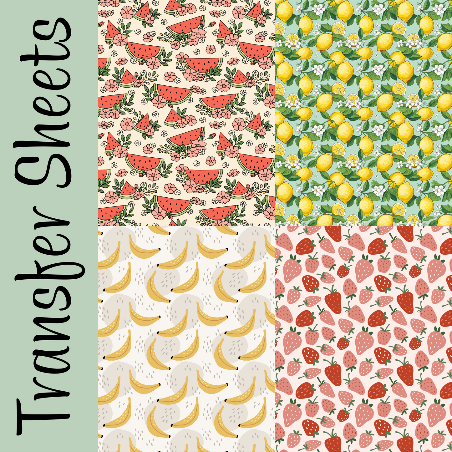 Fruity Medley #1 Transfer Sheets