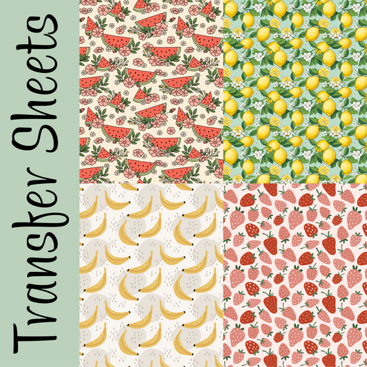 Fruity Medley #1 Transfer Sheets