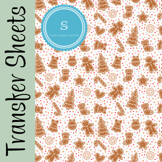 Holiday gingerbread men, trees, bells, candy canes, and ornaments cookies pattern.