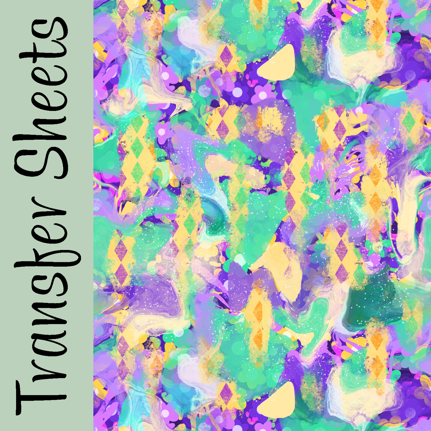 Harlequin Swirls Transfer Sheets