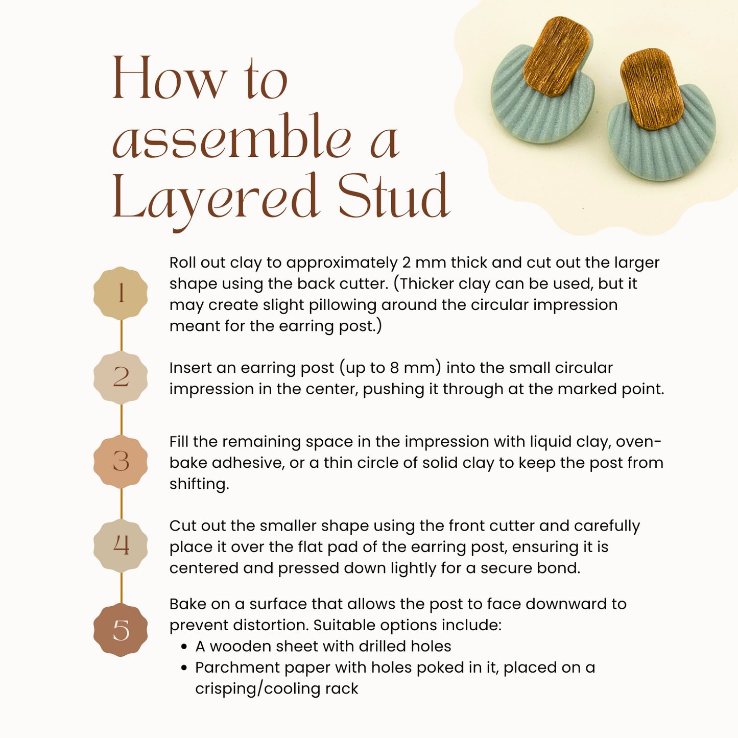 Annie Layered Stud Polymer Clay Cutter Set