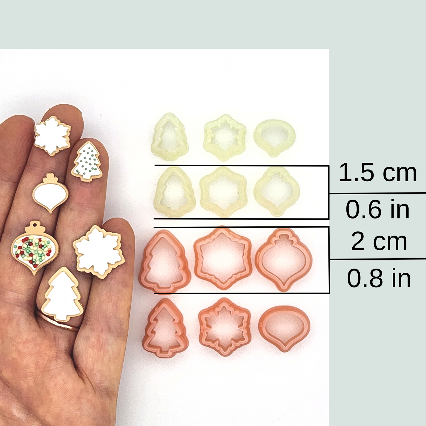 Christmas Sugar Cookie Polymer Clay Cutter Set
