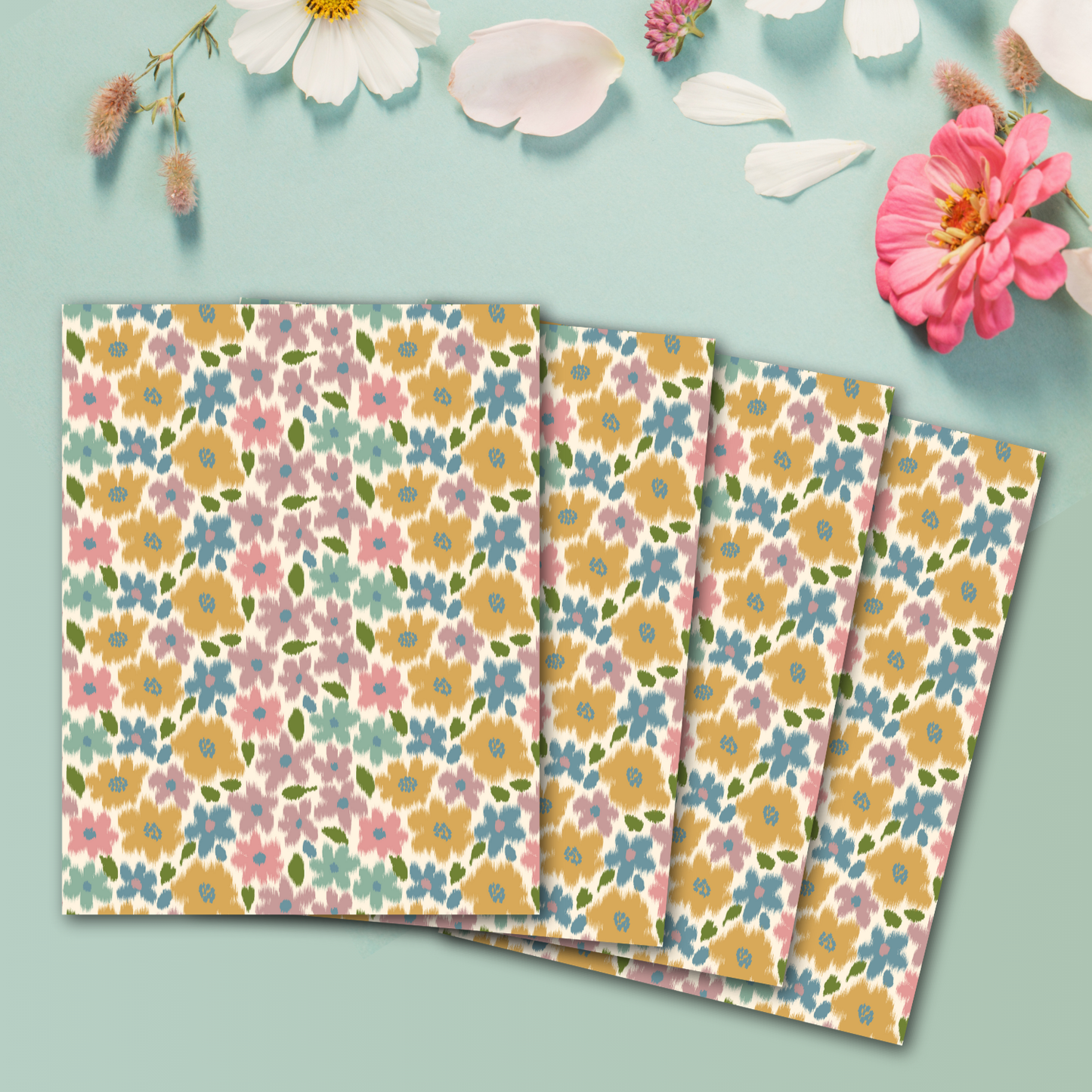 Ikat Meadow Transfer Sheets