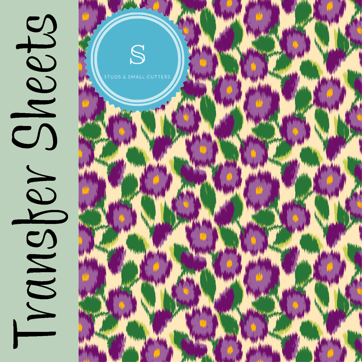 Ikat Violets Transfer Sheets