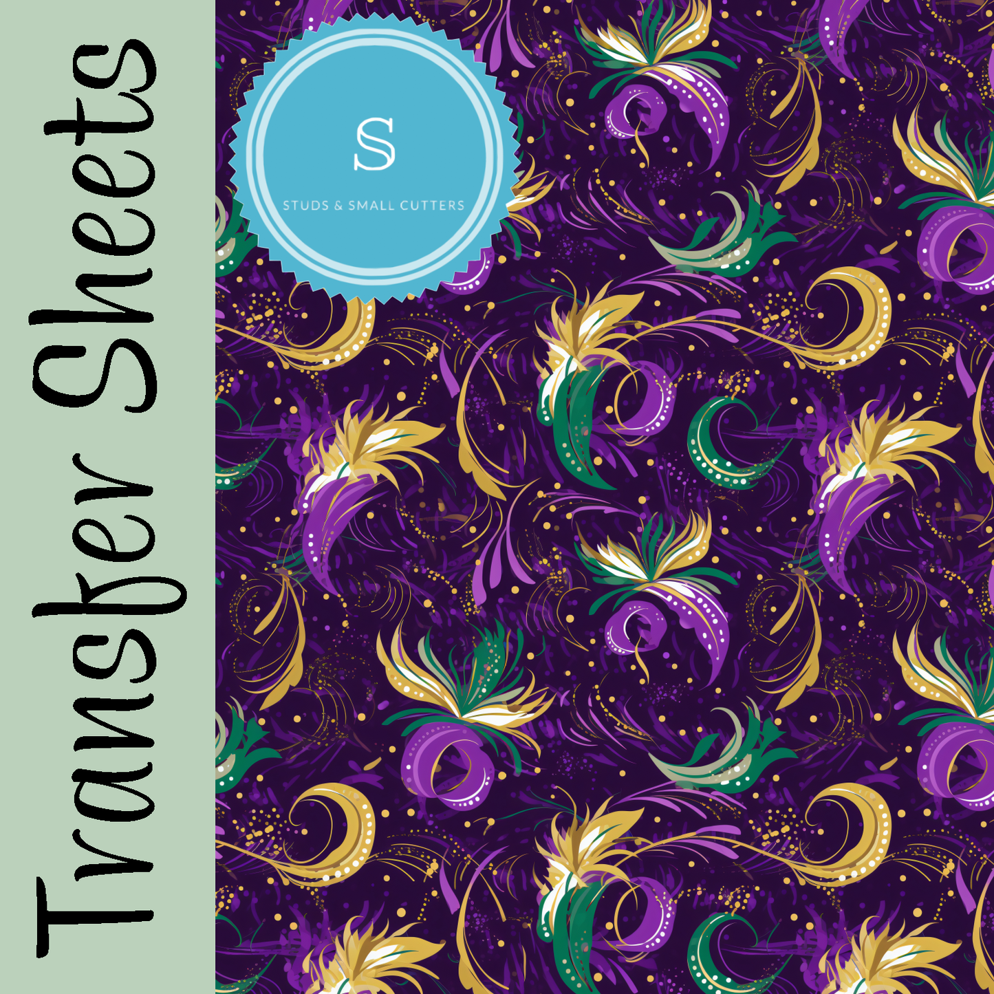 Mardi Gras Festival Flair Transfer Sheets