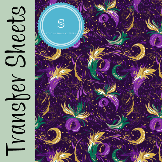 Mardi Gras Festival Flair Transfer Sheets