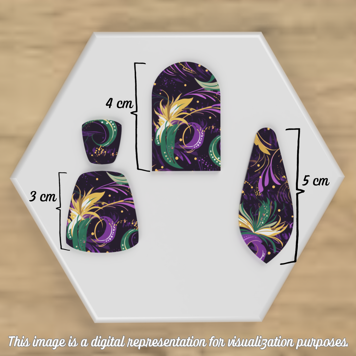 Mardi Gras Festival Flair Transfer Sheets
