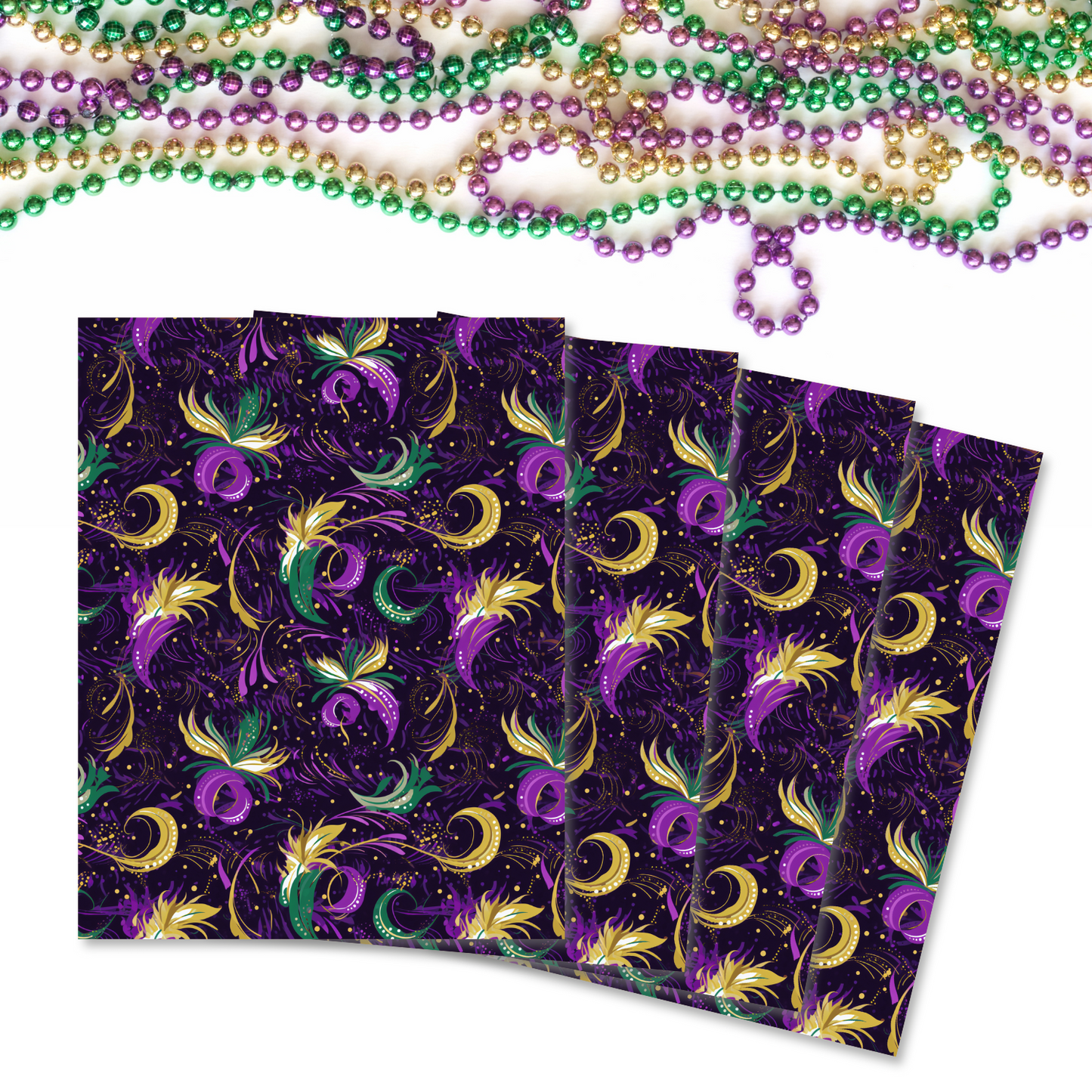 Mardi Gras Festival Flair Transfer Sheets