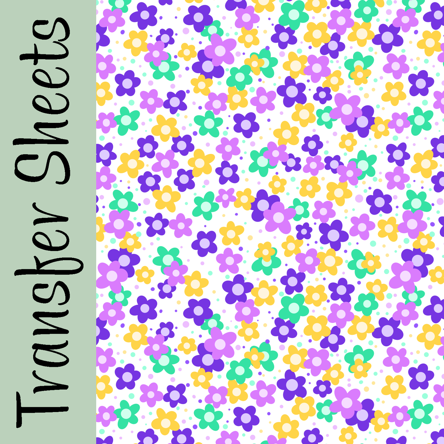 Mardi Gras Florals Transfer Sheets