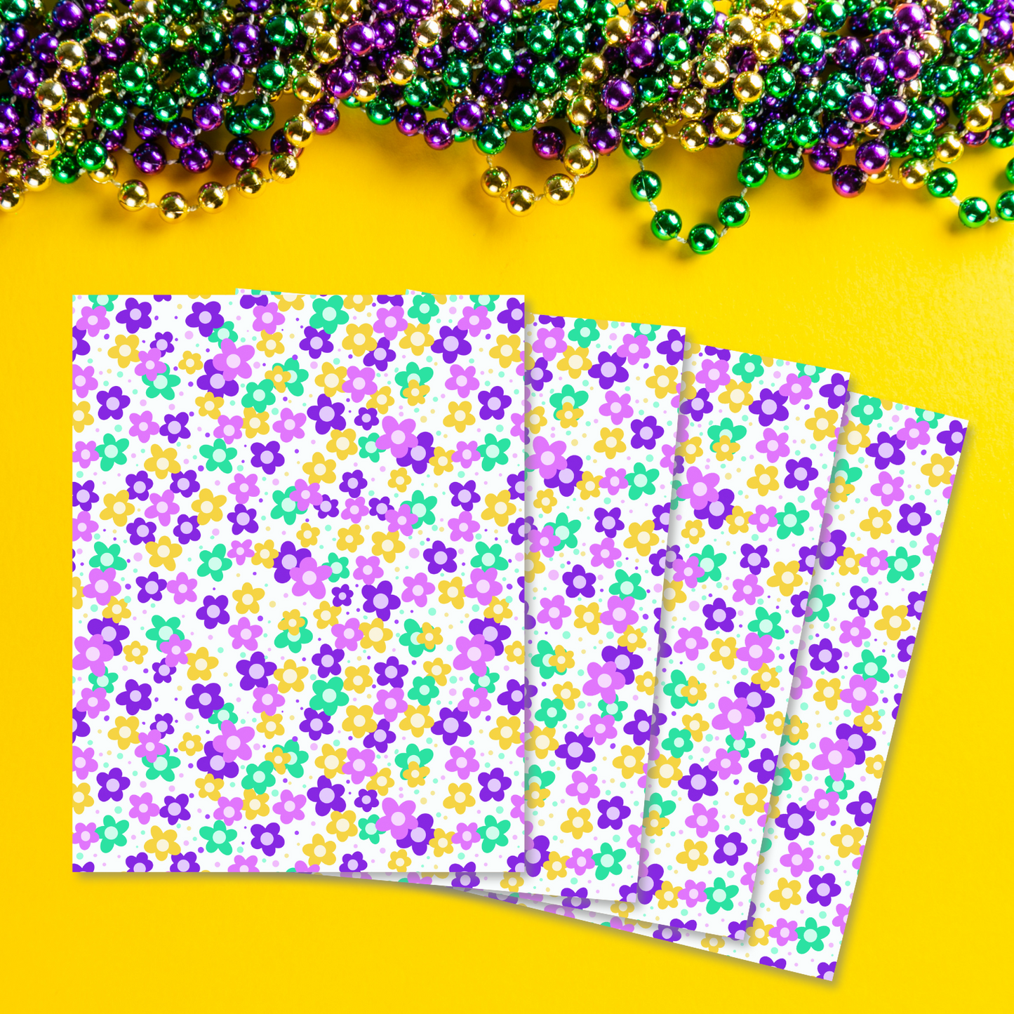 Mardi Gras Florals Transfer Sheets