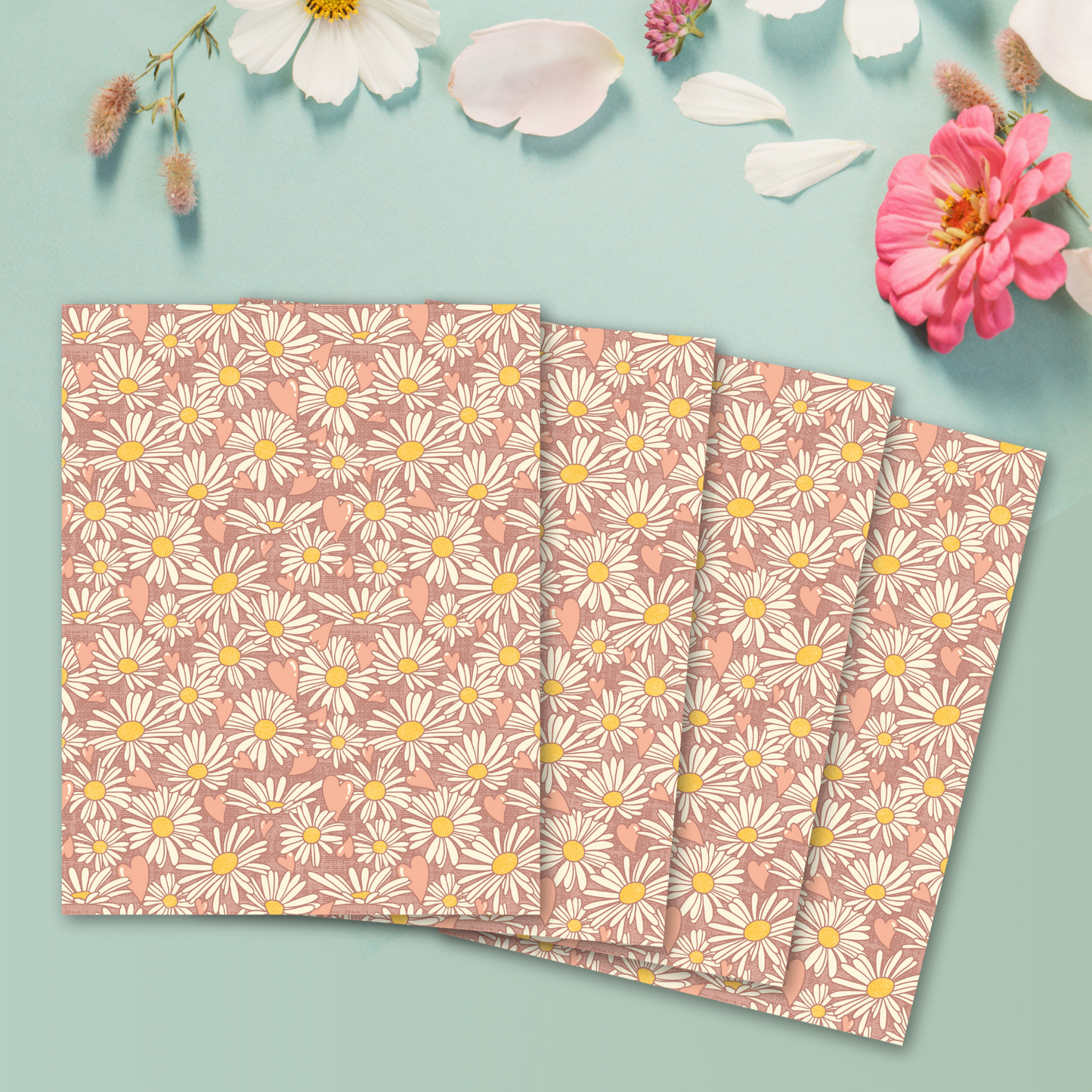 Boho Daisy Love Transfer Sheets