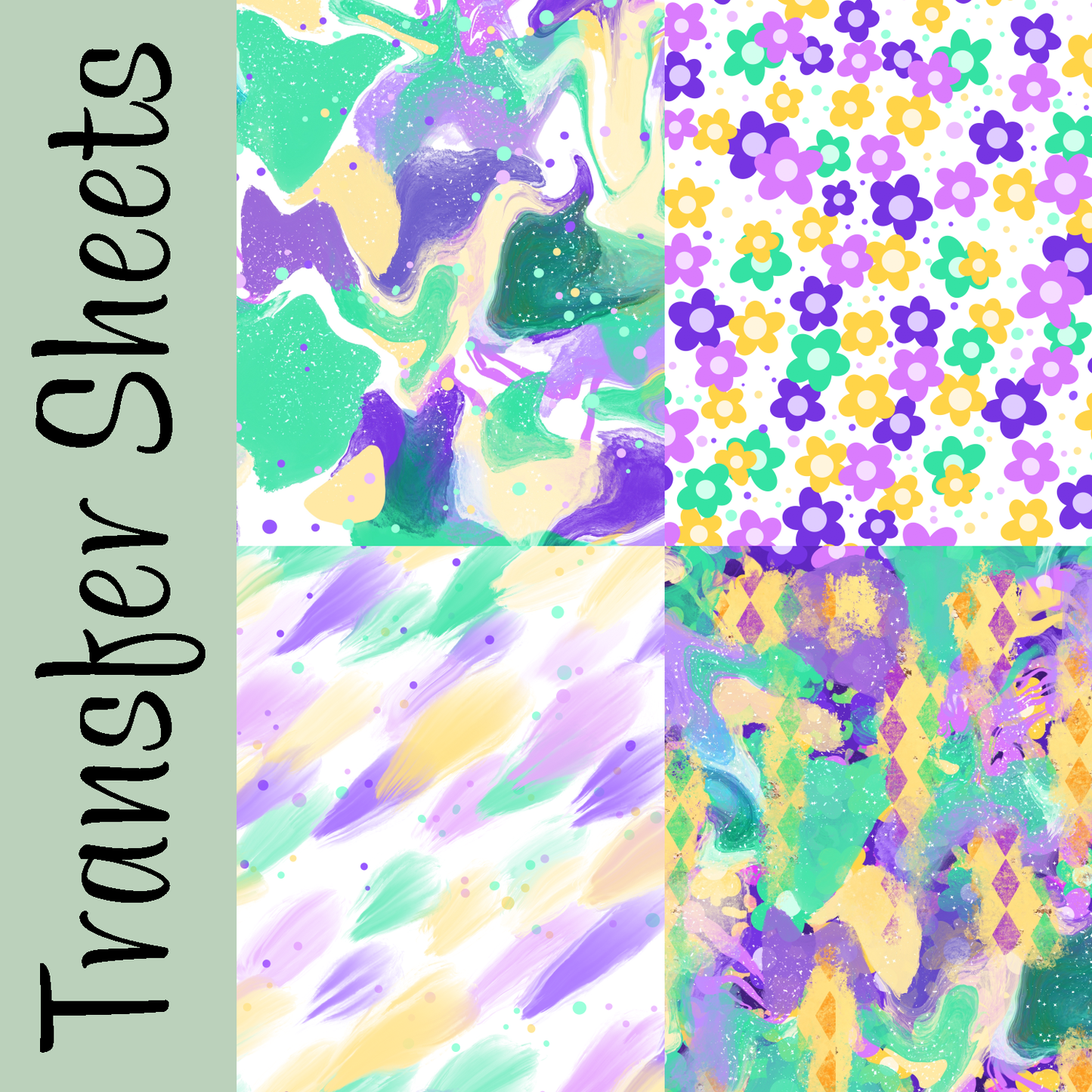 Mardi Gras Medley #2 Transfer Sheets