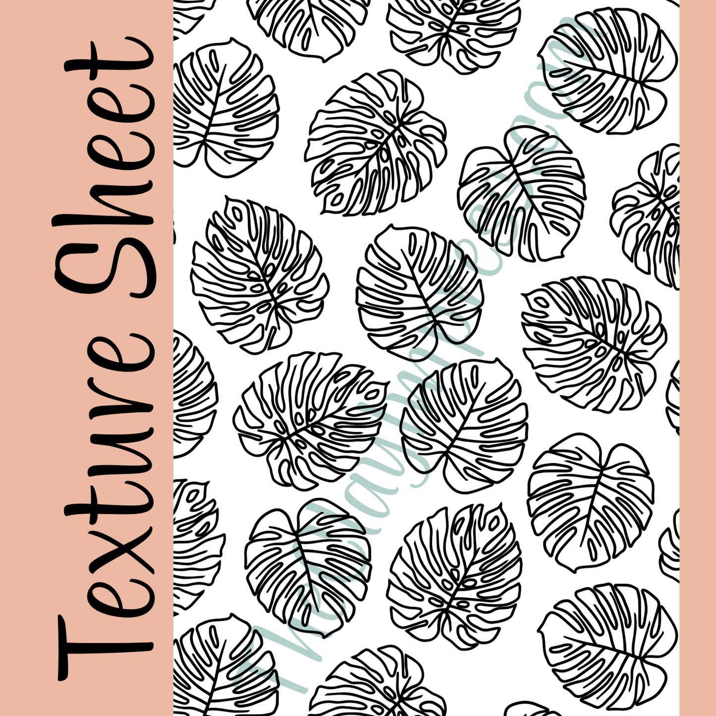 Monstera Leaves Texture Sheet