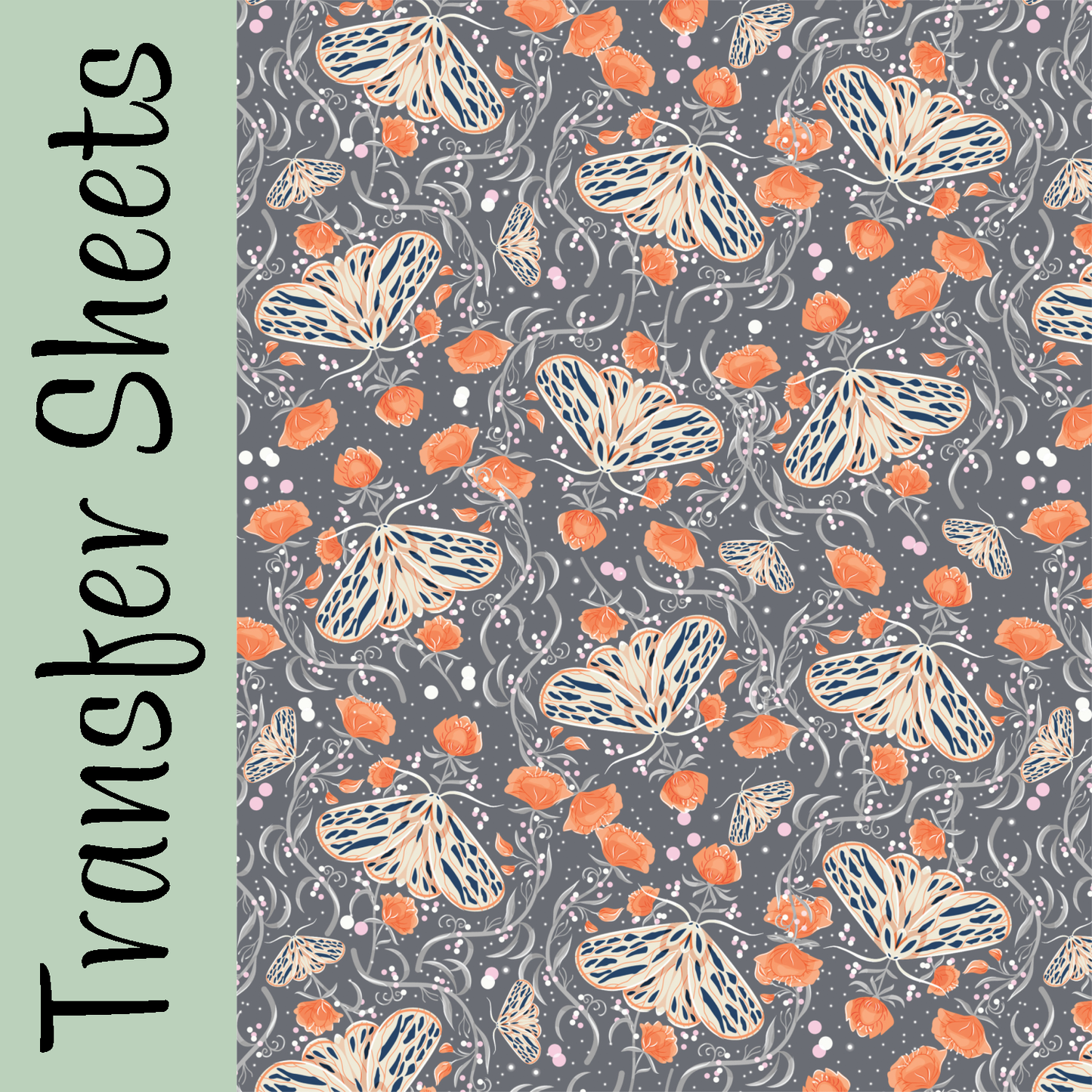 Moonlit Moth Garden Transfer Sheets
