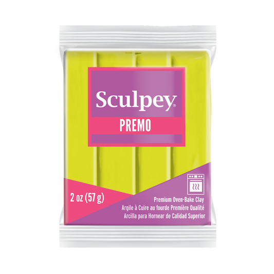 Sculpey Premo Fluorescent Yellow Polymer Clay