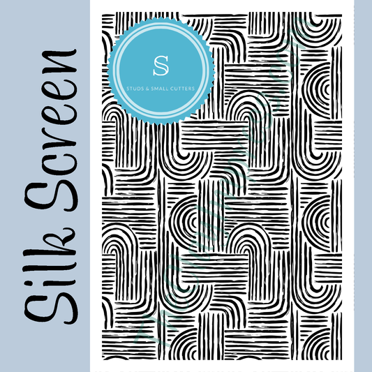 Sketchy Arches & Lines Silk Screen