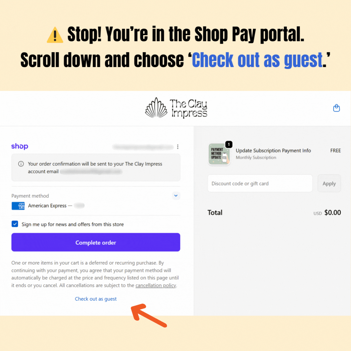 Update Subscription Payment Info
