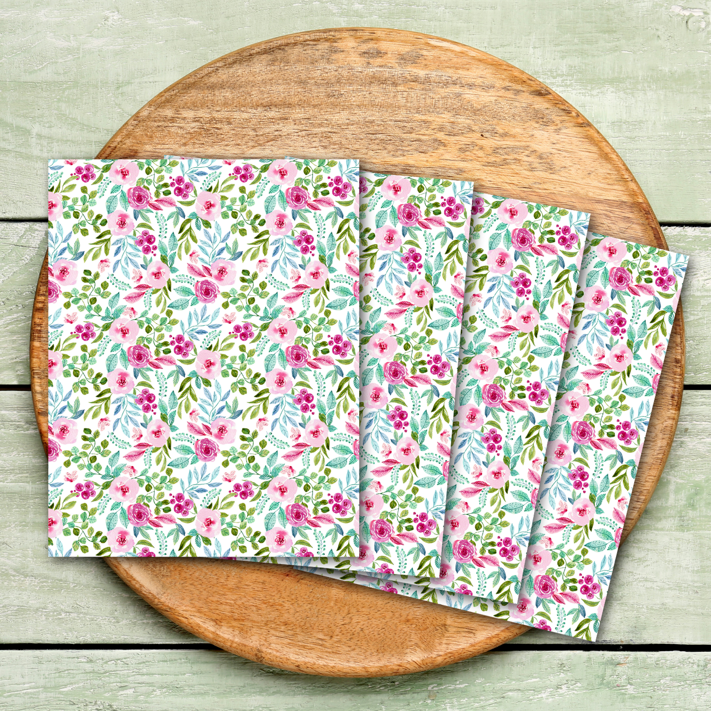Watercolor Rose Whimsy Transfer Sheets