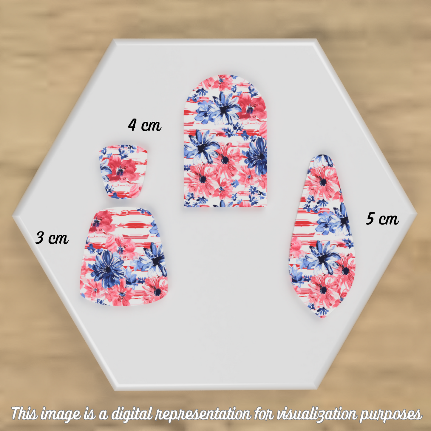 4th of July Medley #1 Floral Transfer Sheets