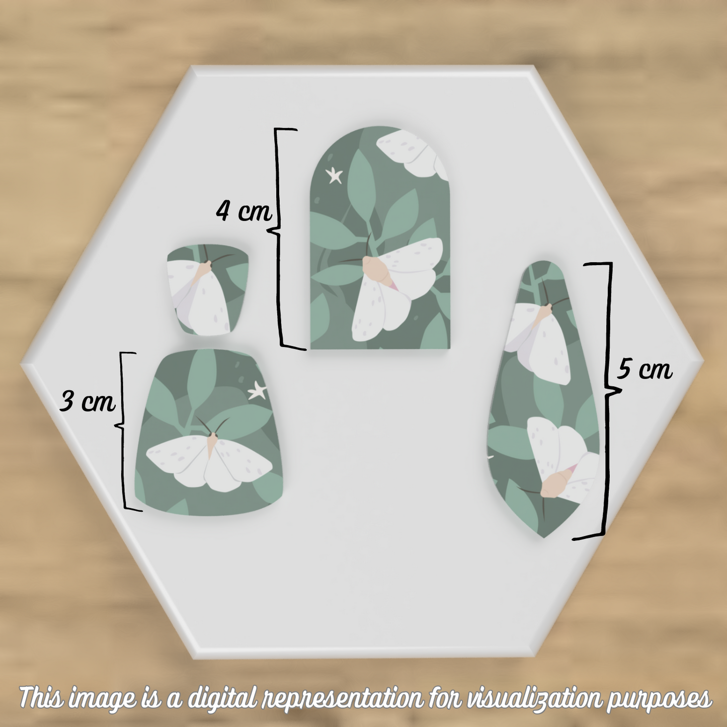 Serene Moth Garden Transfer Sheets