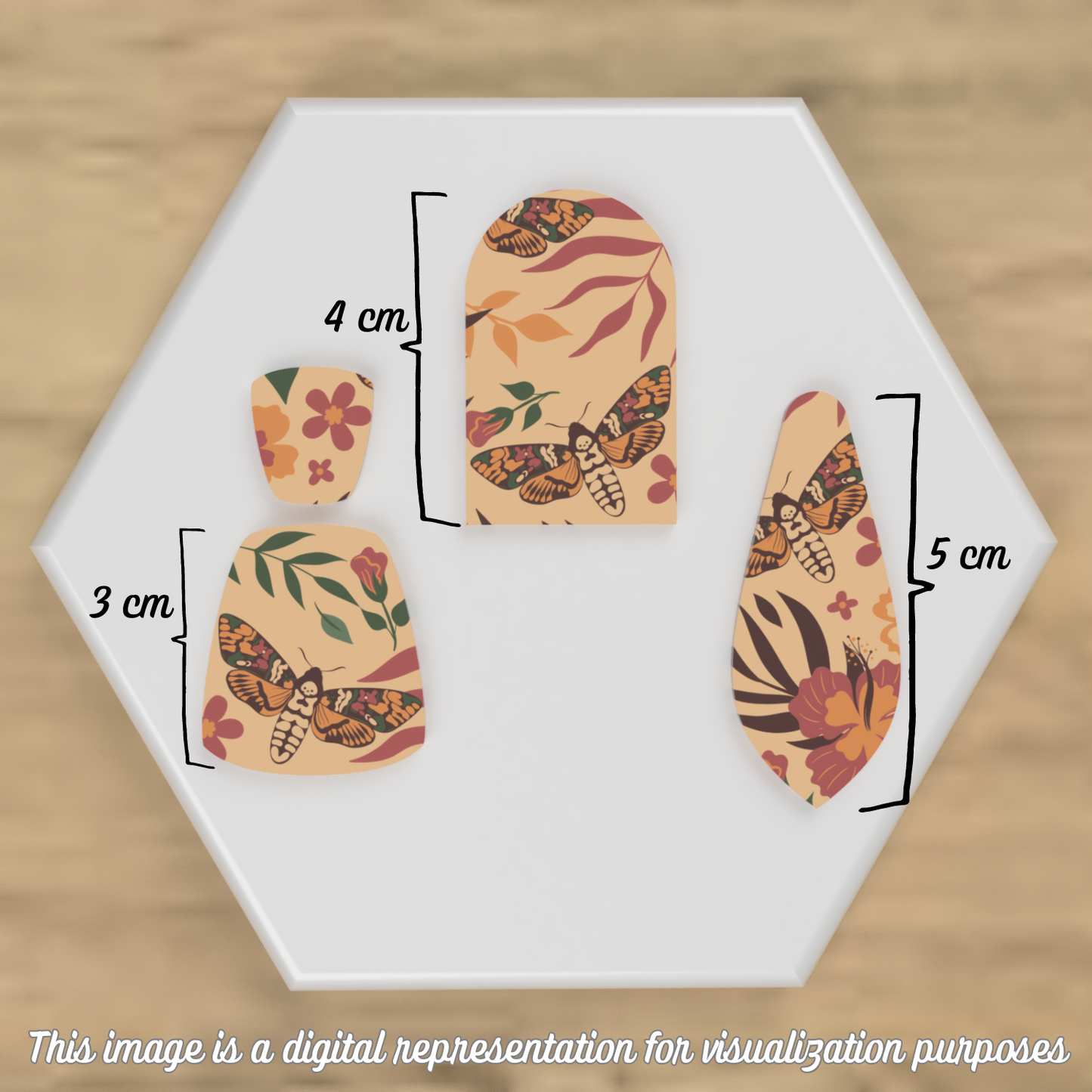 Tropical Death's Head Moths Transfer Sheets