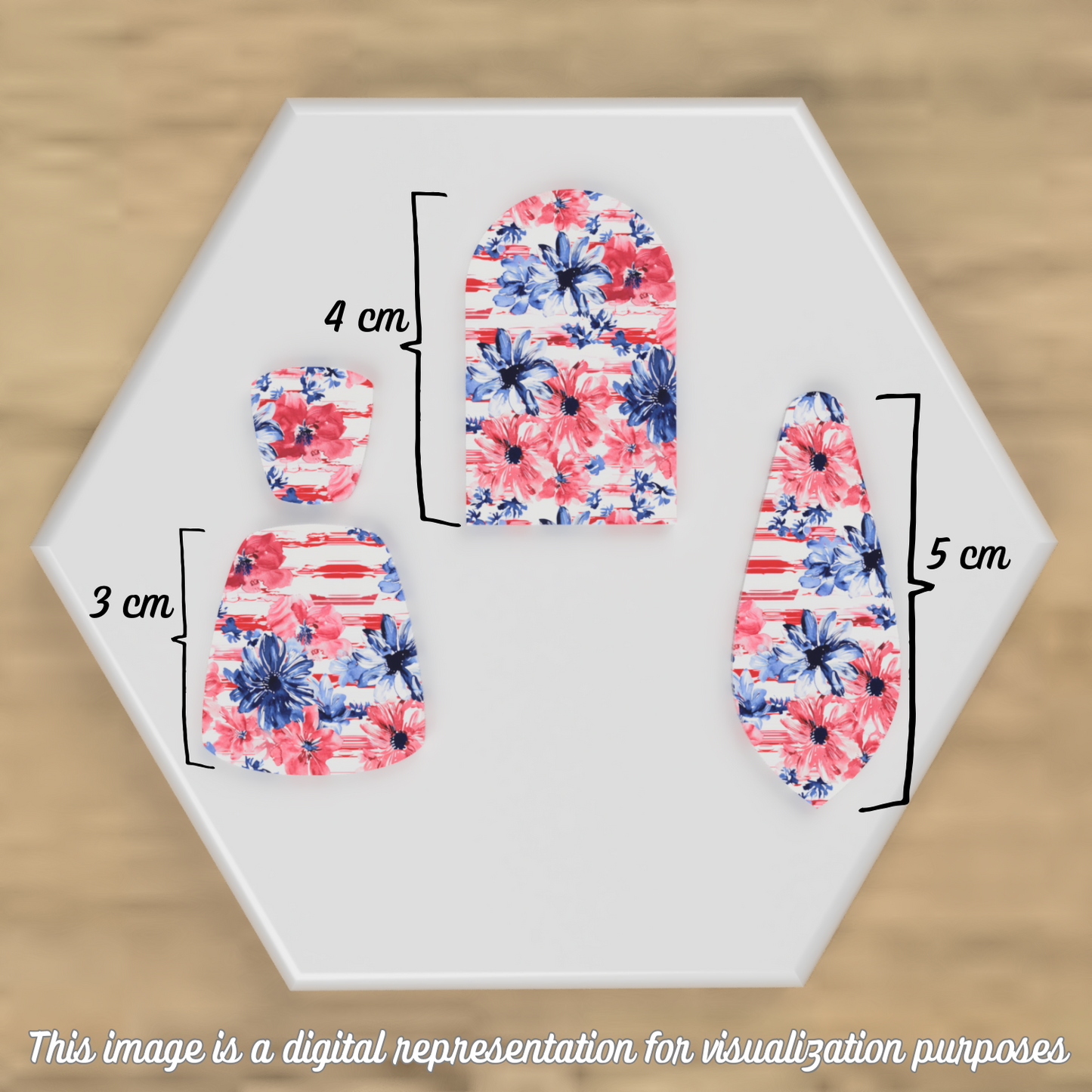 Red, White, and Bloom Transfer Sheets