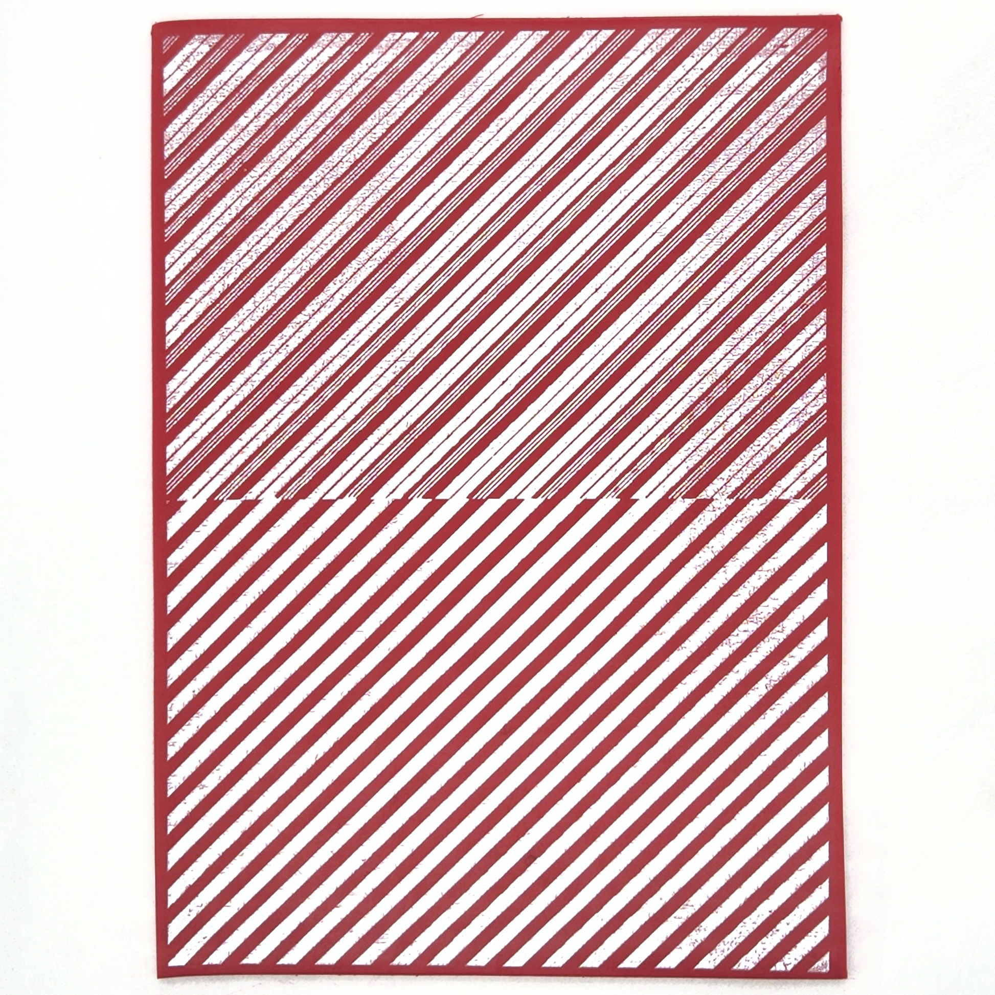 Winter Christmas Candy Cane Silkscreen on Polymer Clay Slab