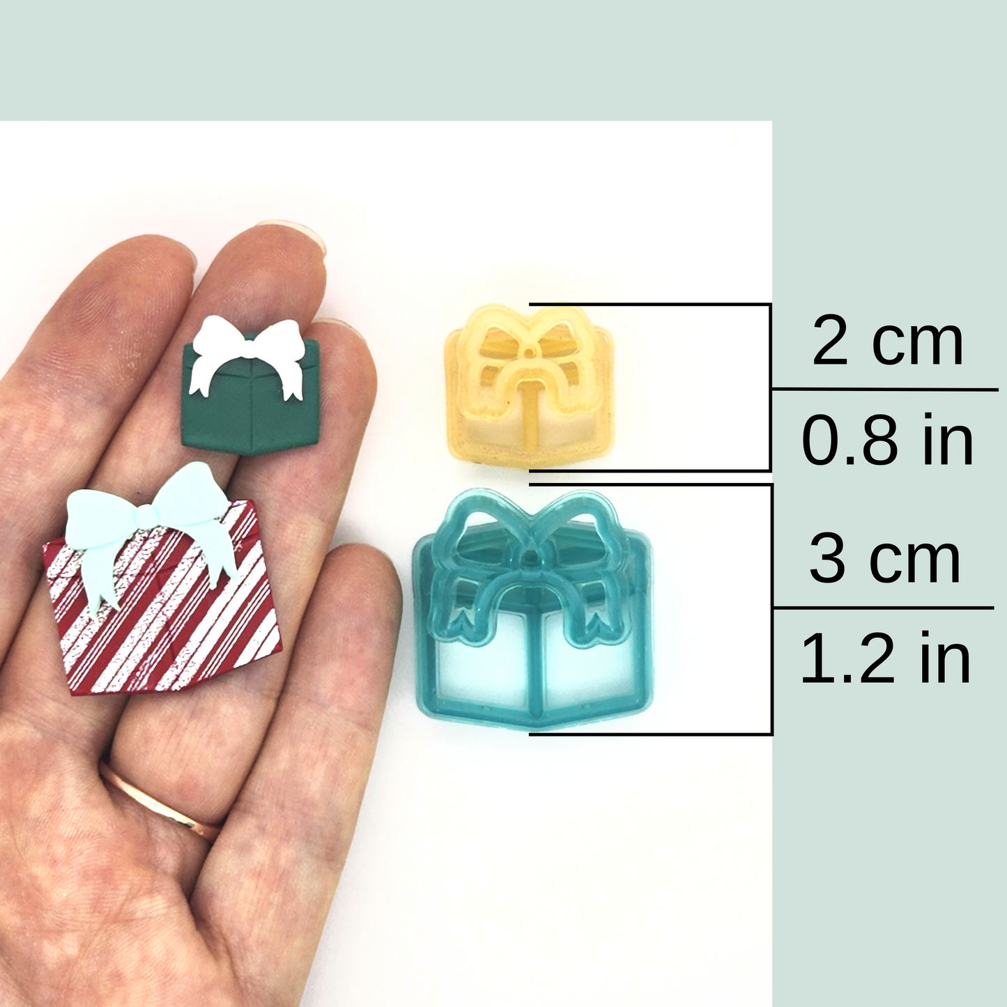 Cute Small Medium Large Sizes Gift Boxes Design Polymer Clay Cutters