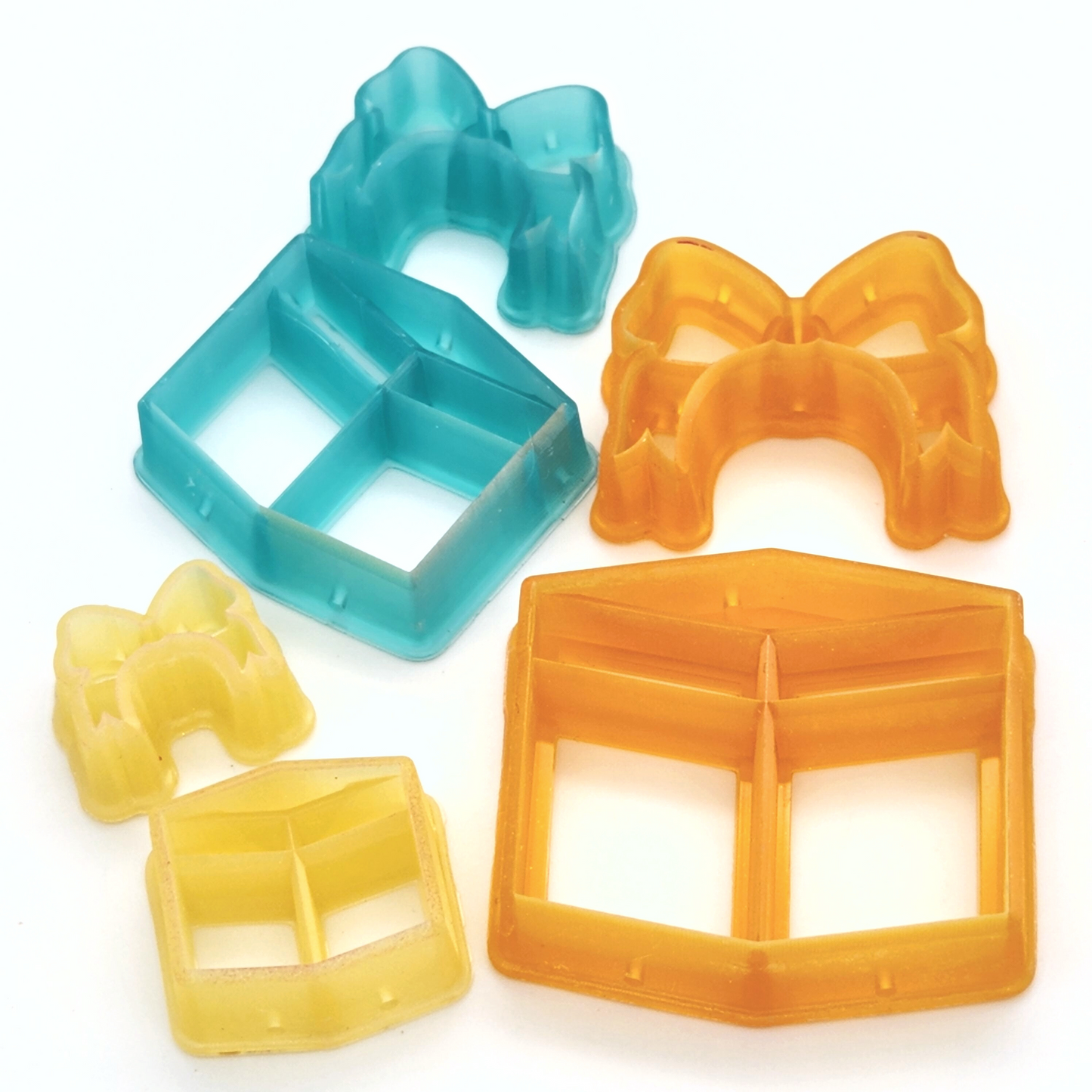 Christmas Themed 3D Printed Resin Sharp Edged Gift Box Presents Polymer Clay Cutter