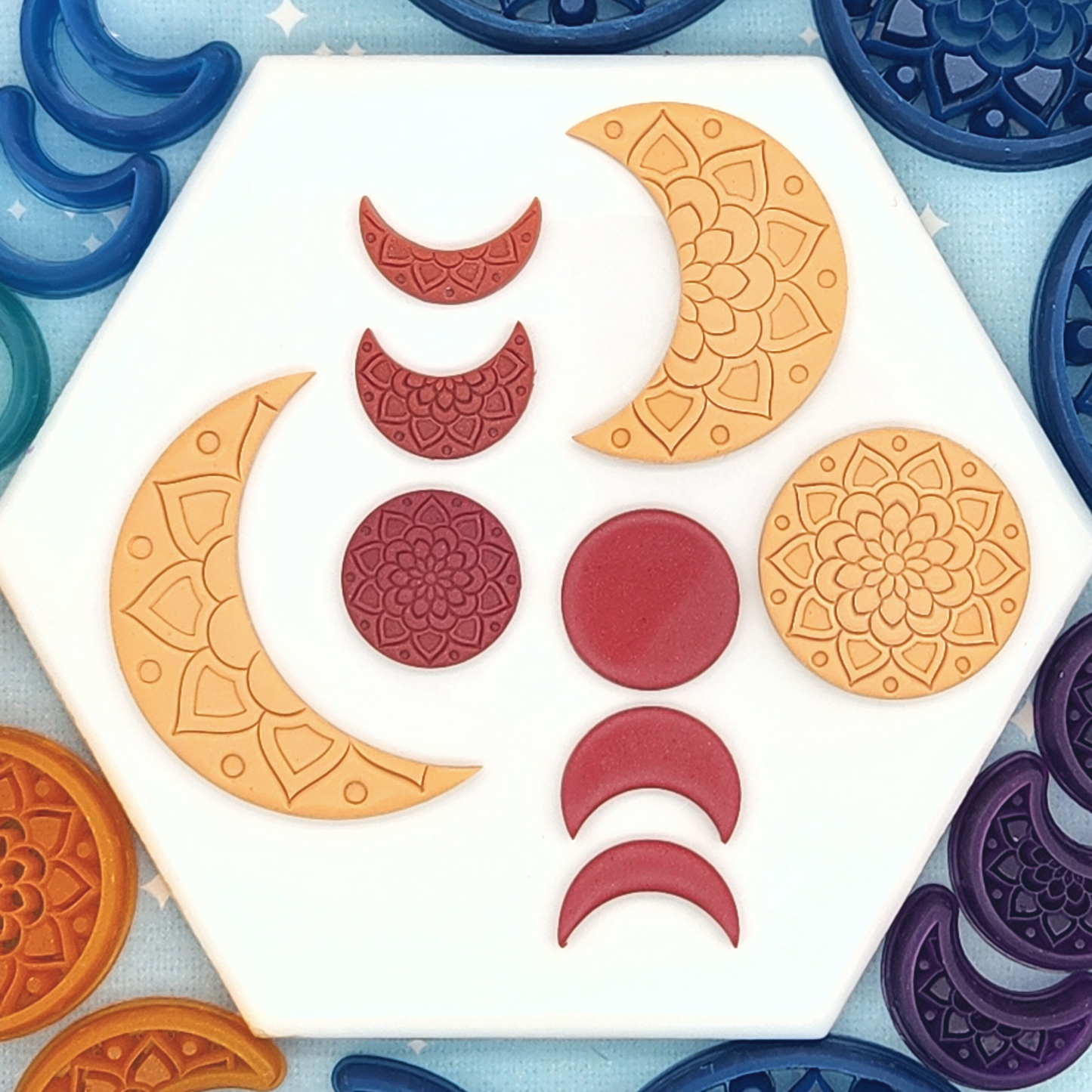 Mandala Moon Phases Set