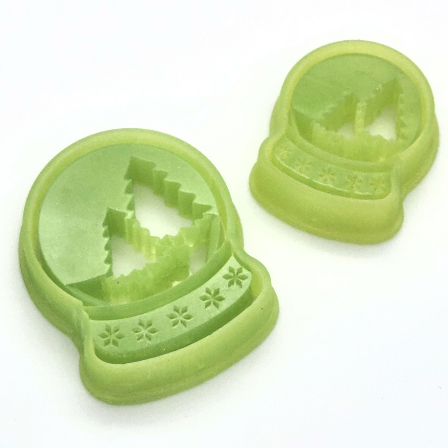 3D Printed Resin Winter Snow Globe Shape Shar Edge Polymer Clay Cutter