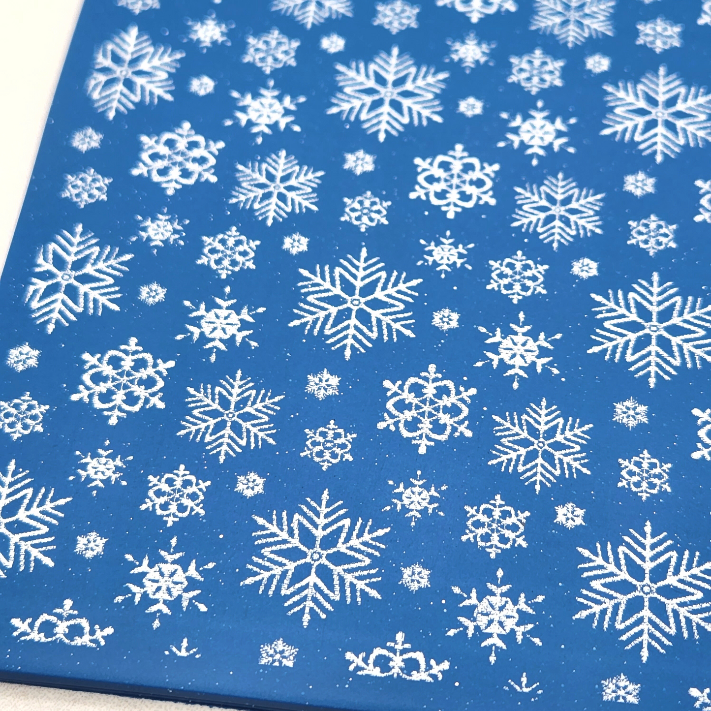 Winter Christmas Snowflake Design Details Clay Painting Silkscreen Stencil Polymer Clay Crafts