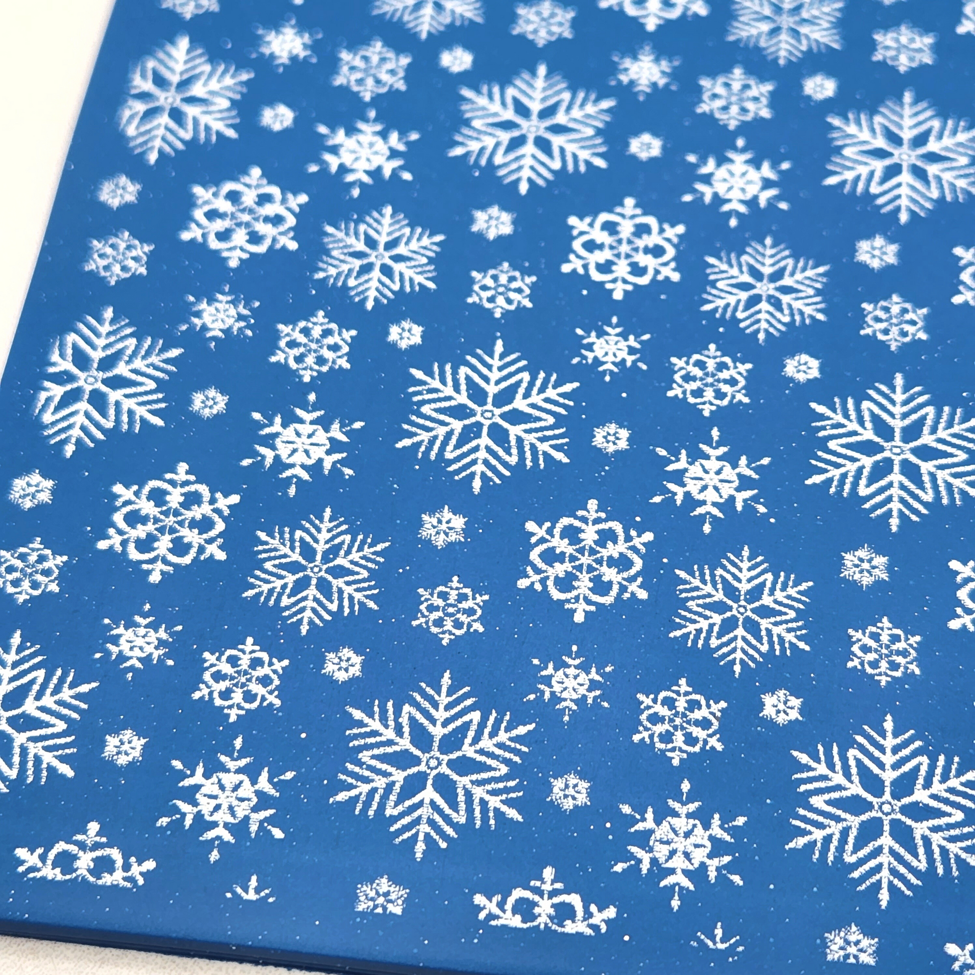 Winter Christmas Snowflake Design Details Clay Painting Silkscreen Stencil Polymer Clay Crafts