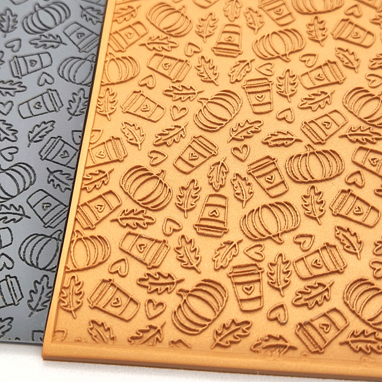 Actual Polymer Clay Pumpkin Spice Latte Texture Details