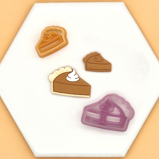 Fall Autumn Pumpkin Pie Slice Polymer Clay Cutter