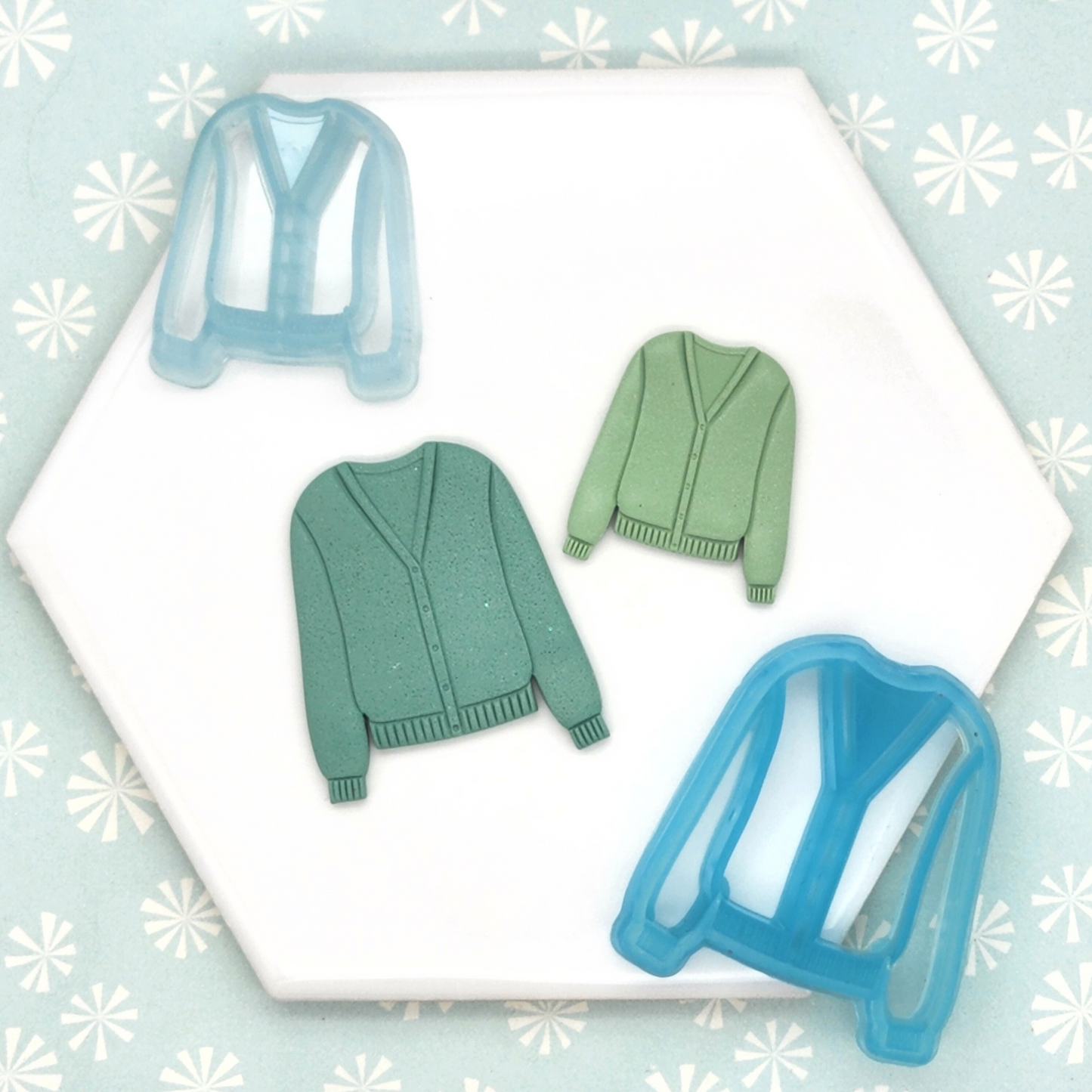 Winter Cardigan Sweater Shirt Polymer Clay Cutter