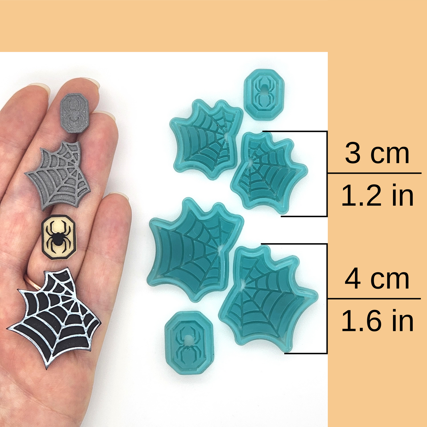 Spider Webs & Spider Stud - Mirrored Set