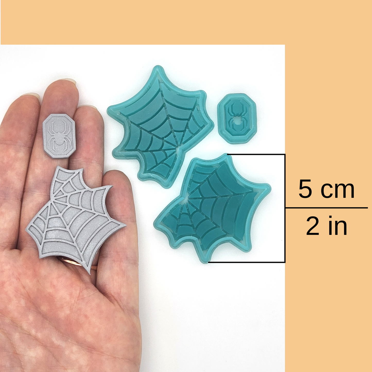 Spider Webs & Spider Stud - Mirrored Set