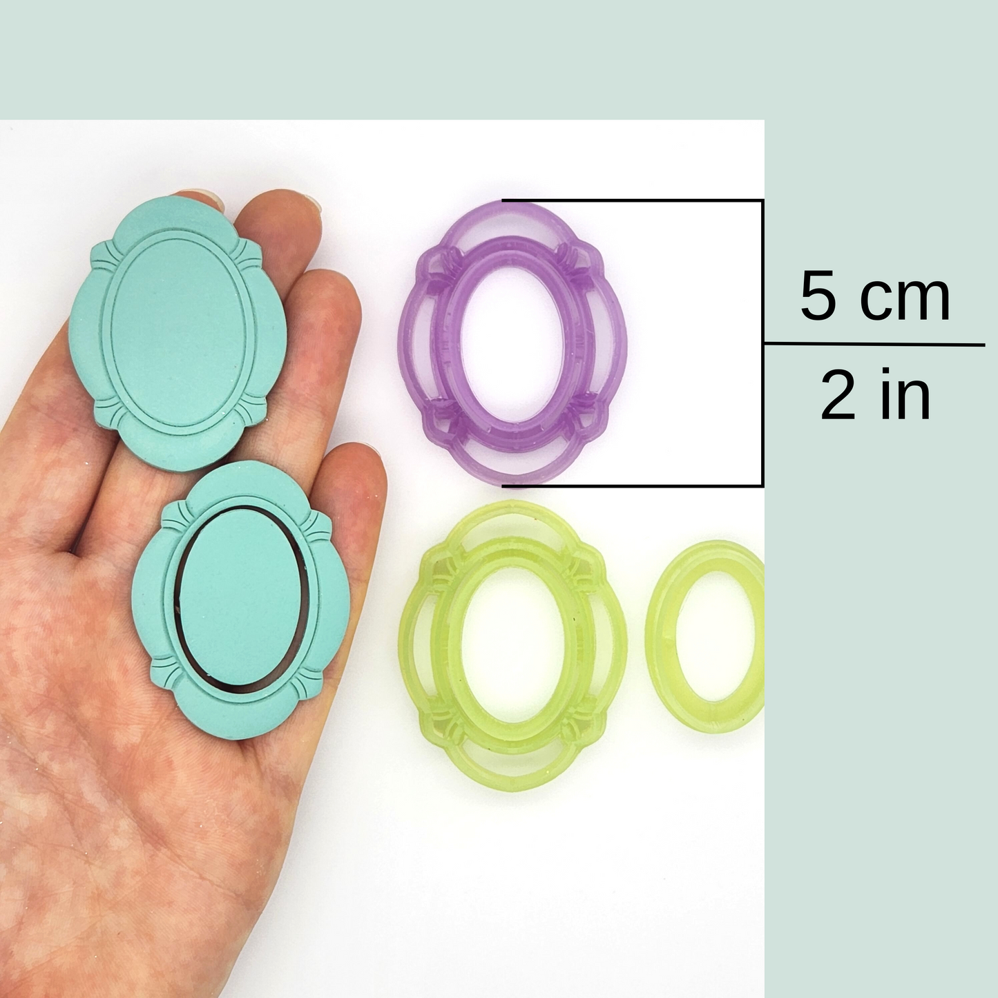 Elsa Amulet Basic Shape Polymer Clay Cutter Set Sizes for DIY Clay Earring Jewelry Tools and Supplies