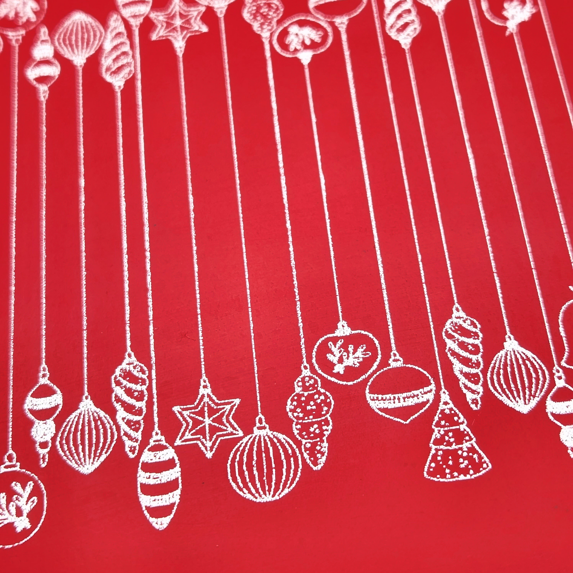 Christmas Ornament Design Details on Acrylic Painted Polymer Clay