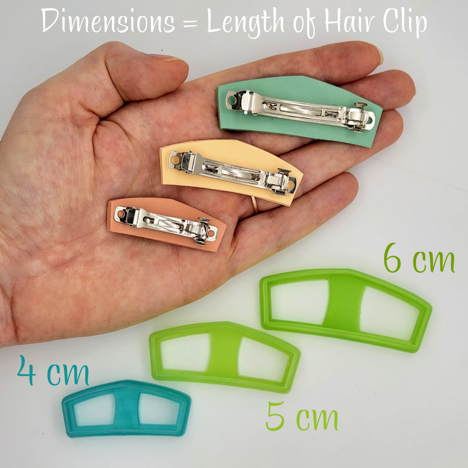 Pointed Crown Shape Polymer Clay Hair Clip Cutters for Barrettes