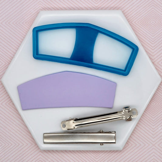 Pointed Crown Shape Polymer Clay Hair Clip Cutters for Barrettes