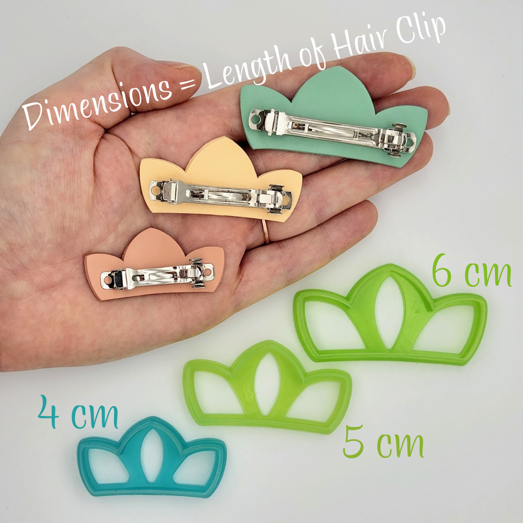 Crown Shape Polymer Clay Barrette Cutters