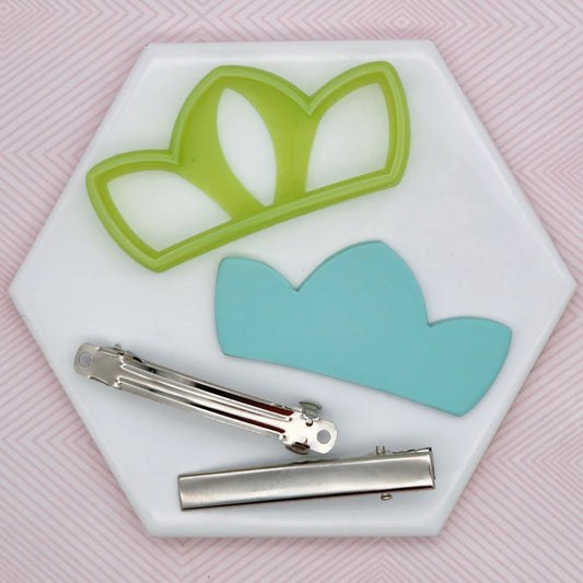 Crown Shape Polymer Clay Barrette Cutters