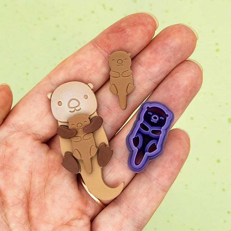 Baby Otter Pup Polymer Clay Cutter