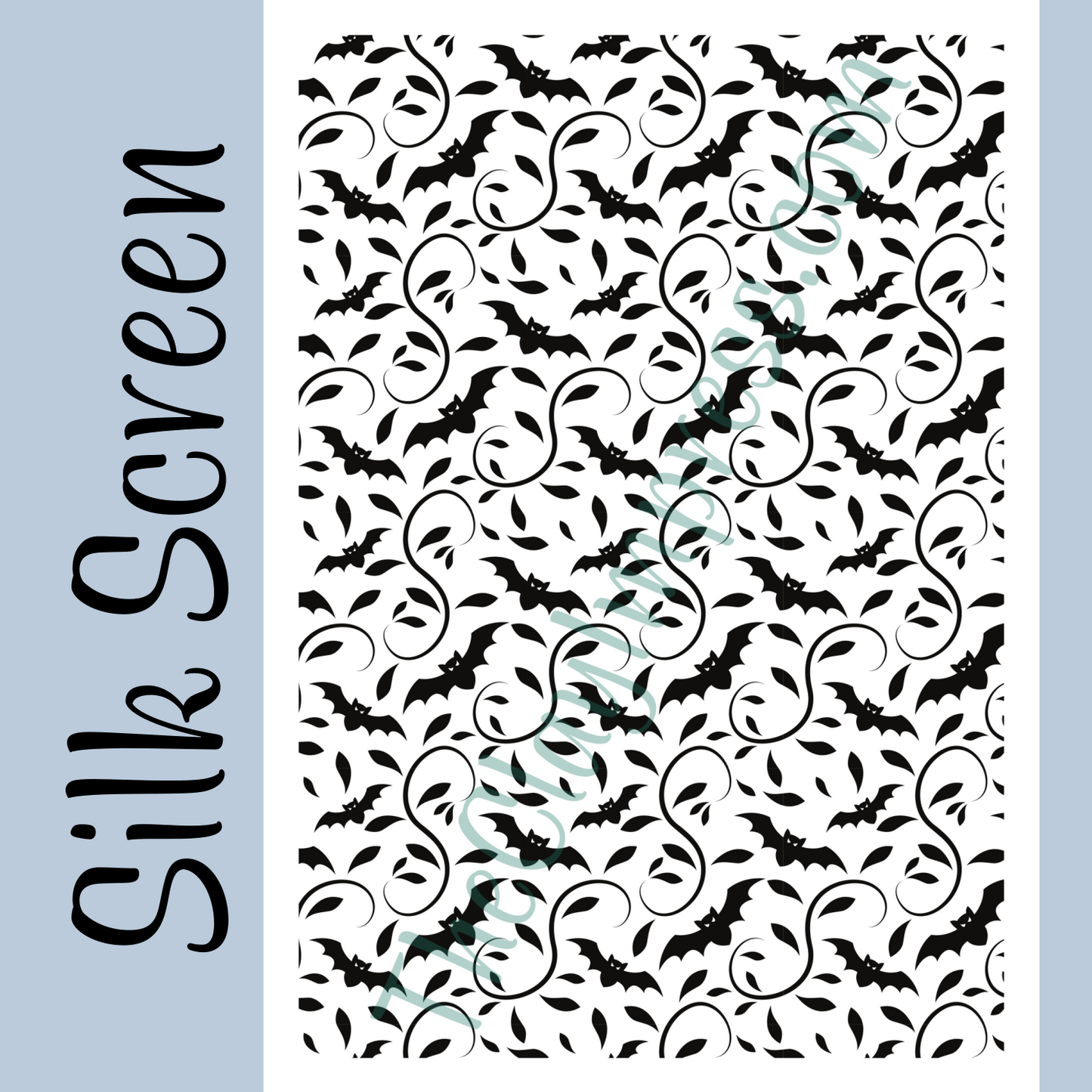 Bats and Swirls Silk Screen