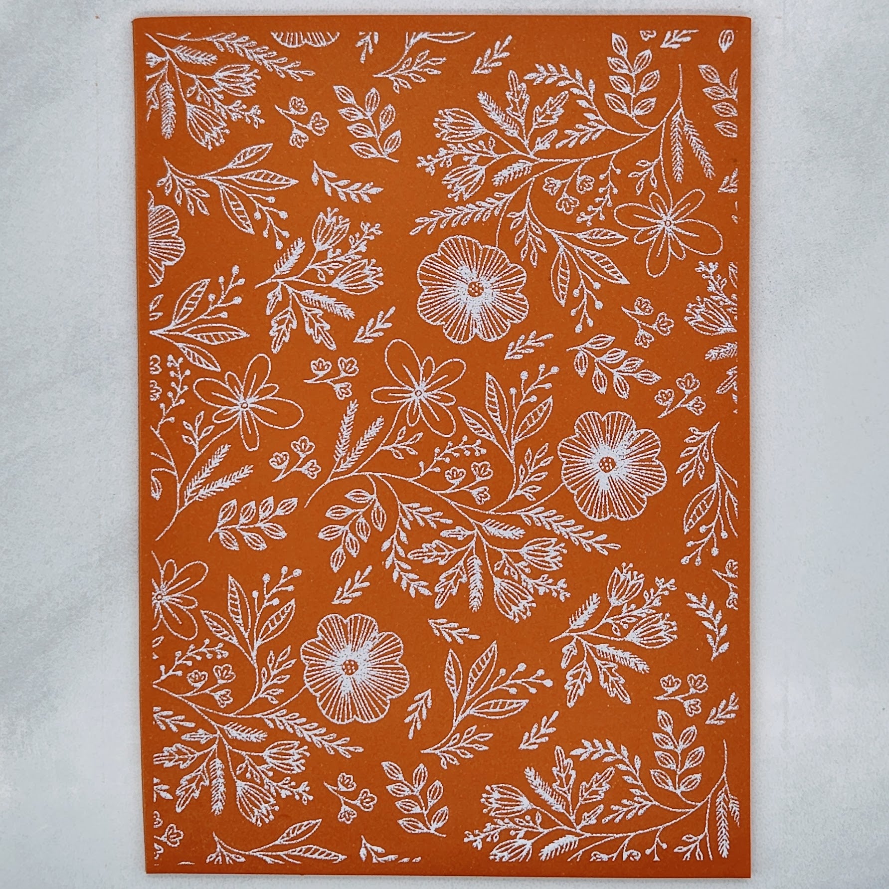 Boho Botanicals clay painting on polymer clay slab